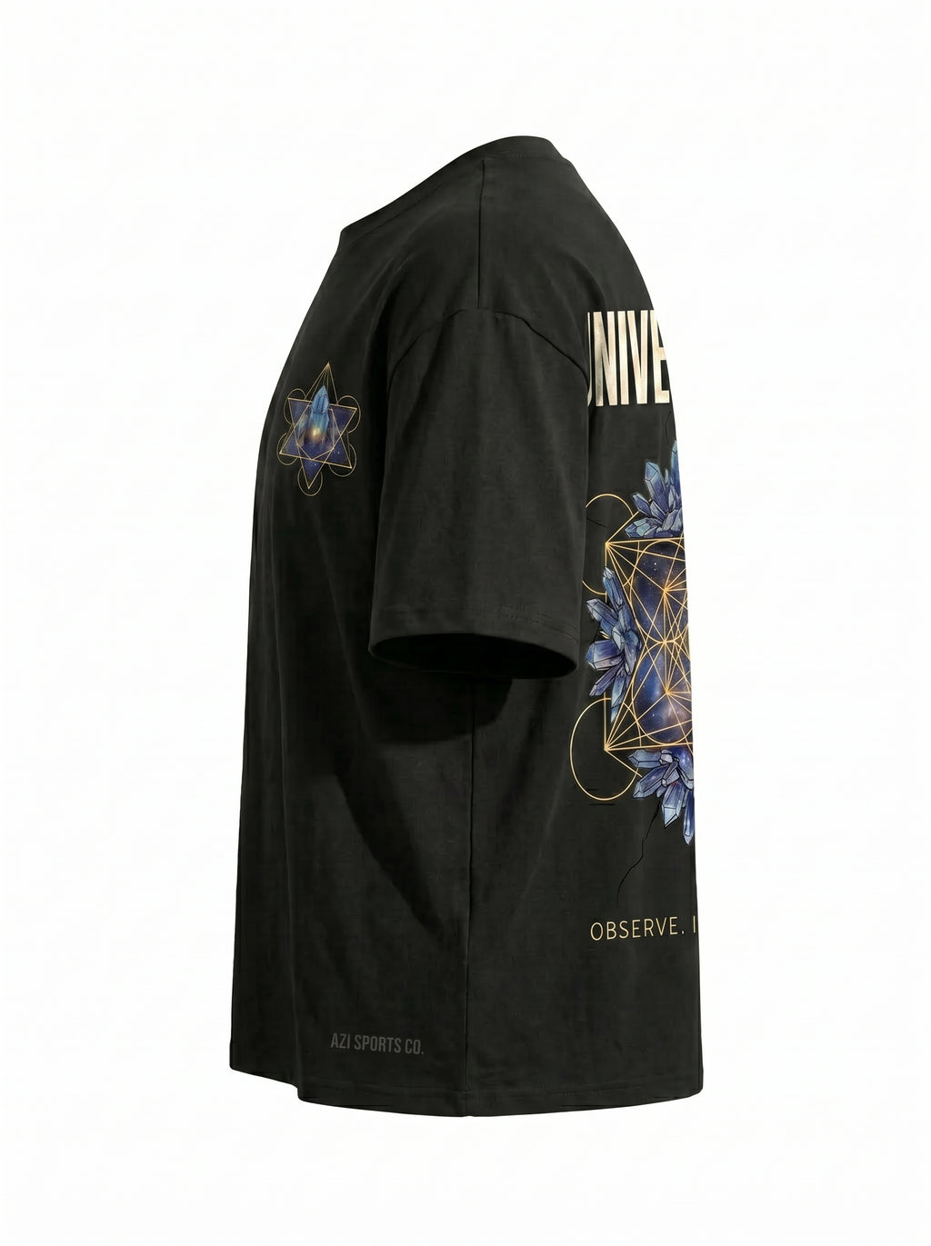Heavyweight Universal Code T-Shirt | Geometric Crystal Oversized Tee
