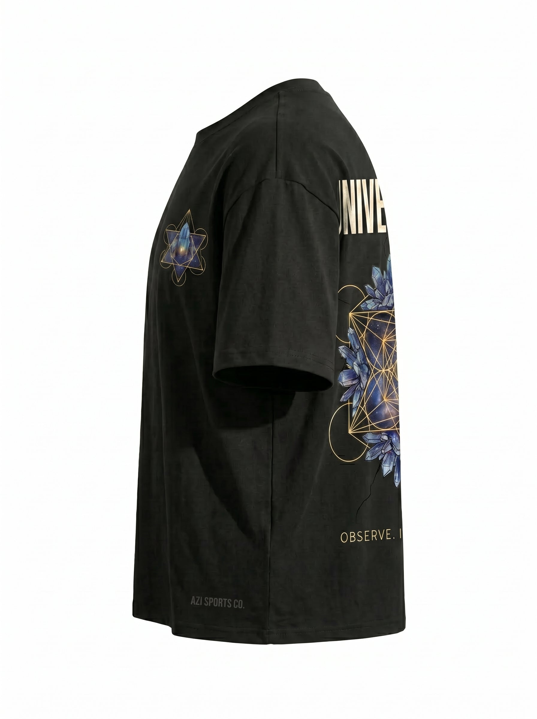 Heavyweight Universal Code T-Shirt | Geometric Crystal Oversized Tee