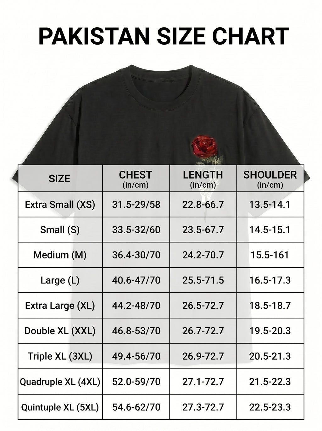 Men's Black Edgy Graphic Shirt | Skull Hand & Rose Front/Back Print