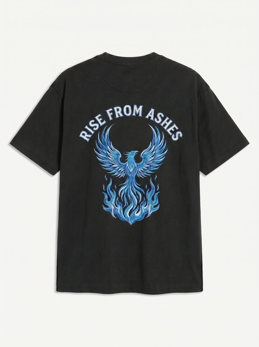 Men's Oversized Mythical Graphic Shirt | Front & Back Flame Print