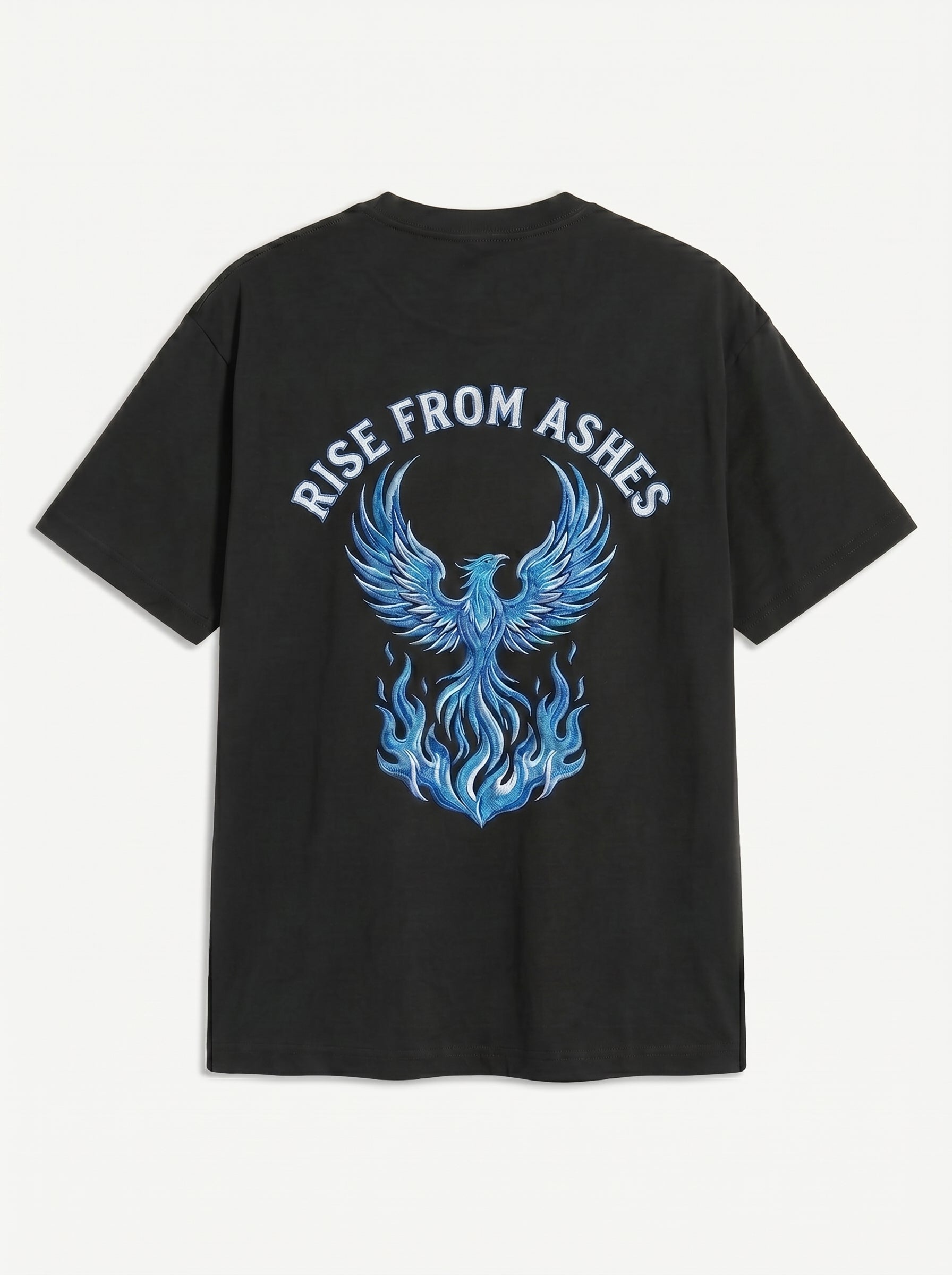 Men's Oversized Mythical Graphic Shirt | Front & Back Flame Print