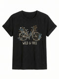 Wild & Free Vintage Bicycle Floral Graphic Tee