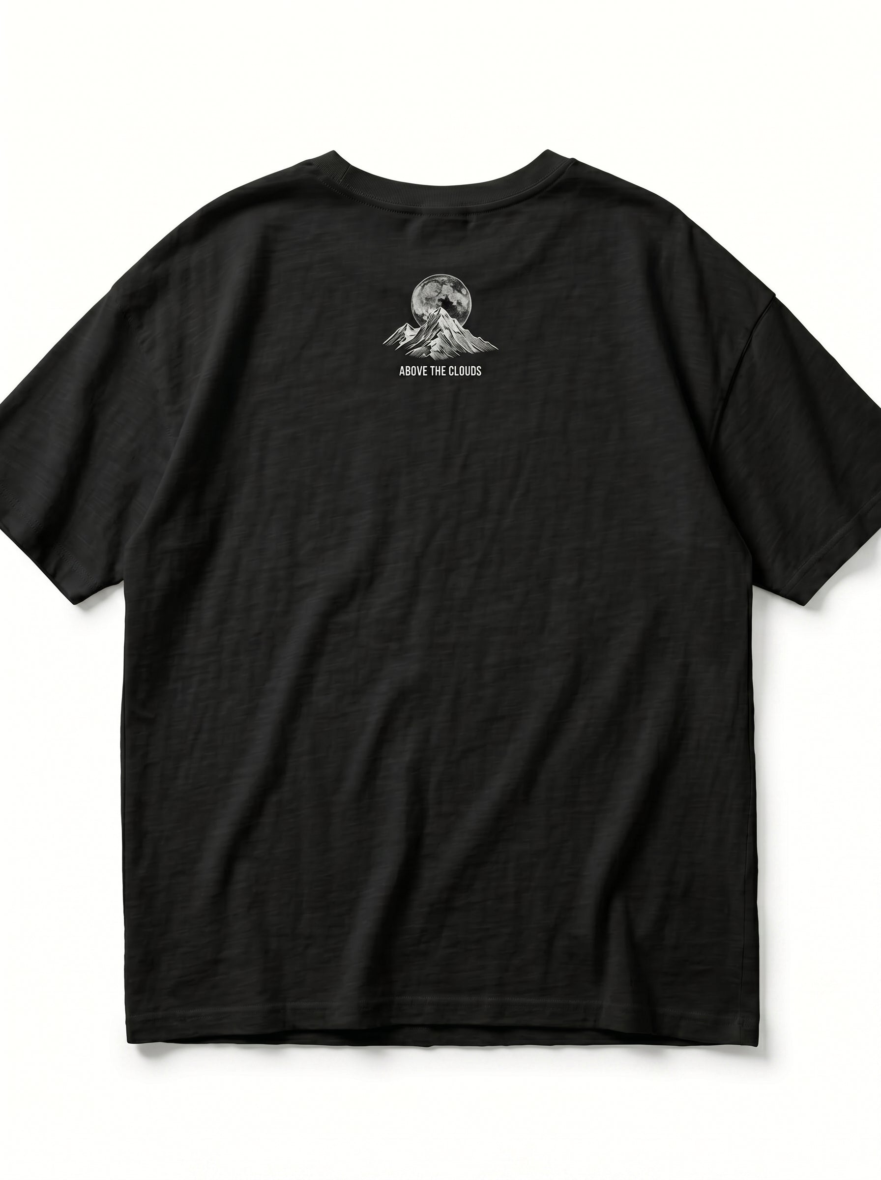 Summit Range Oversized Graphic Tee | Minimalist Mountain Line Art