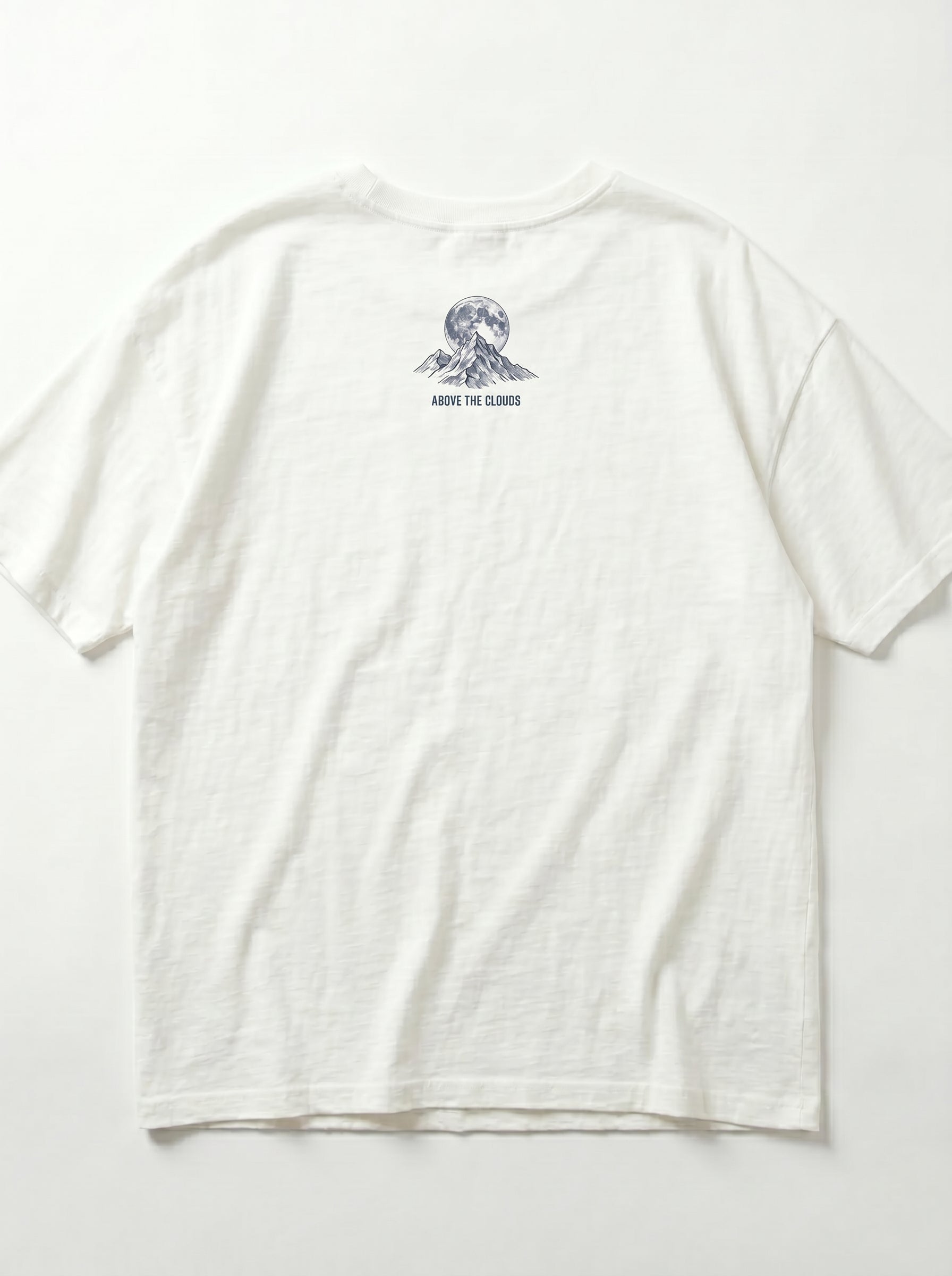Summit Range Oversized Graphic Tee | Minimalist Mountain Line Art