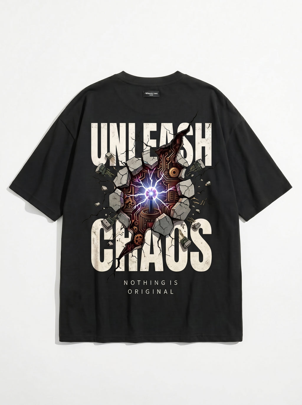 Unleash Chaos Back-Print T-Shirt | Distressed Urban Streetwear