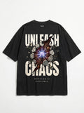 Unleash Chaos Back-Print T-Shirt | Distressed Urban Streetwear