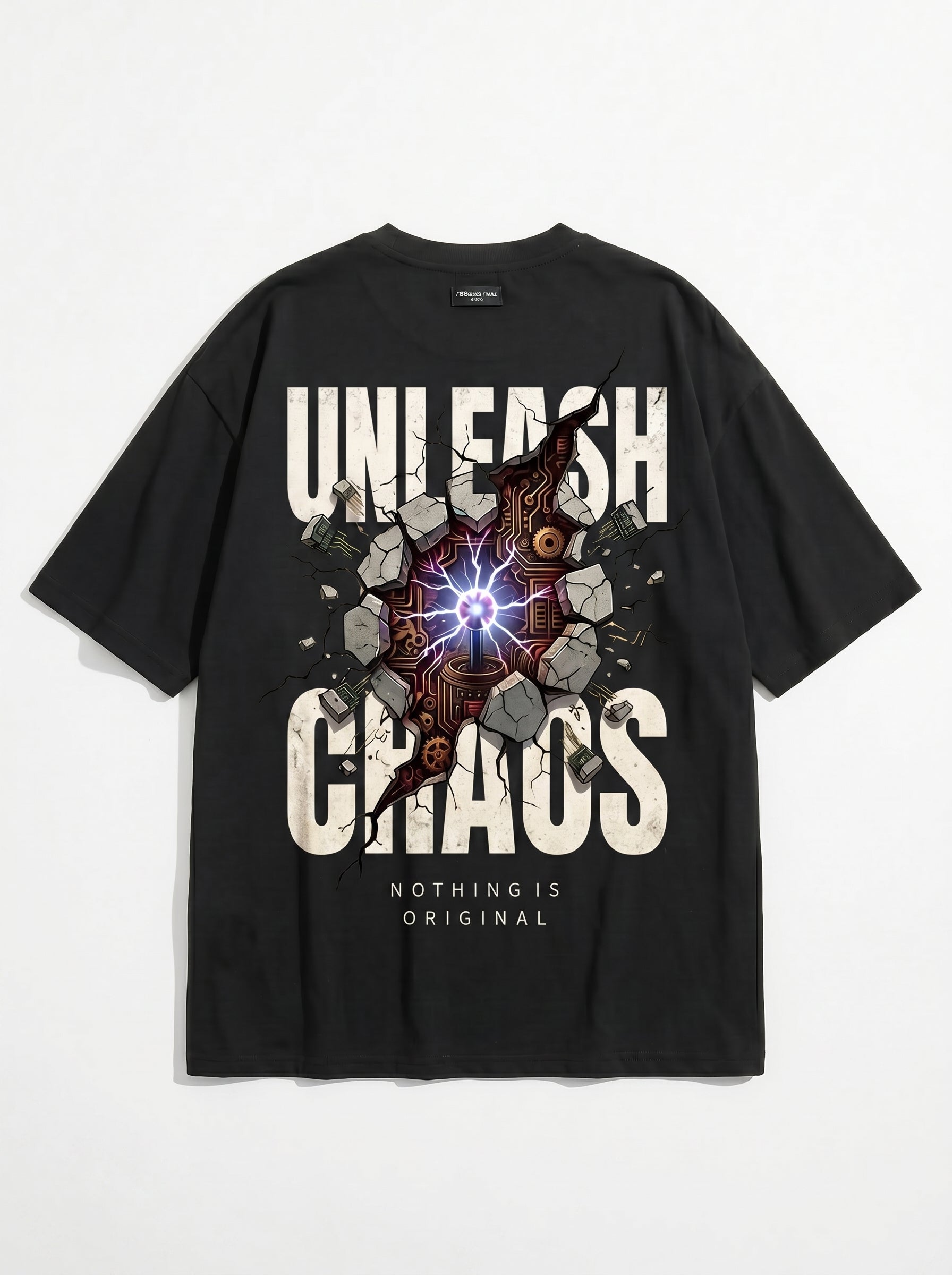 Unleash Chaos Back-Print T-Shirt | Distressed Urban Streetwear