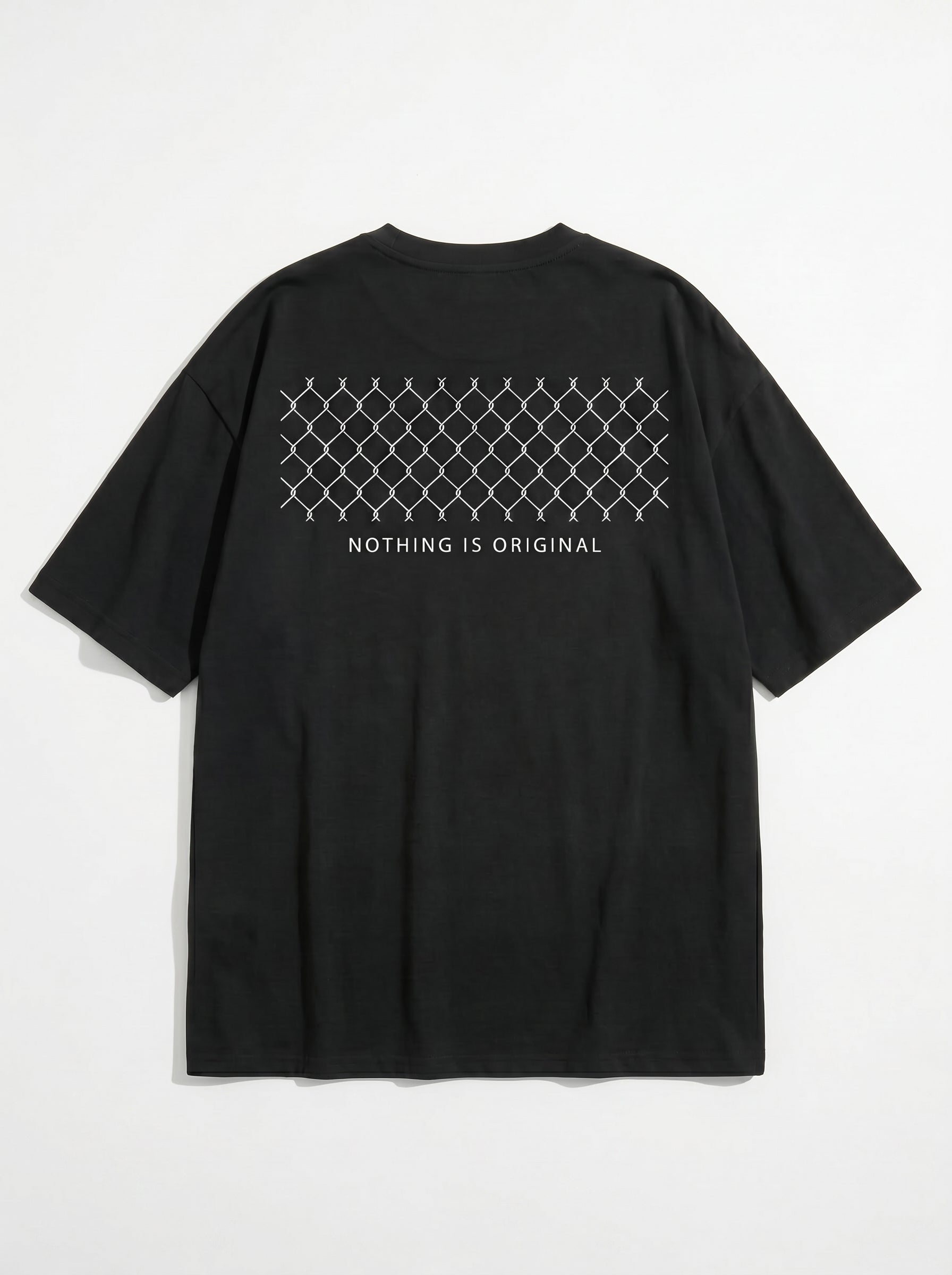 Torn Typography Drop-Shoulder Streetwear T-Shirt