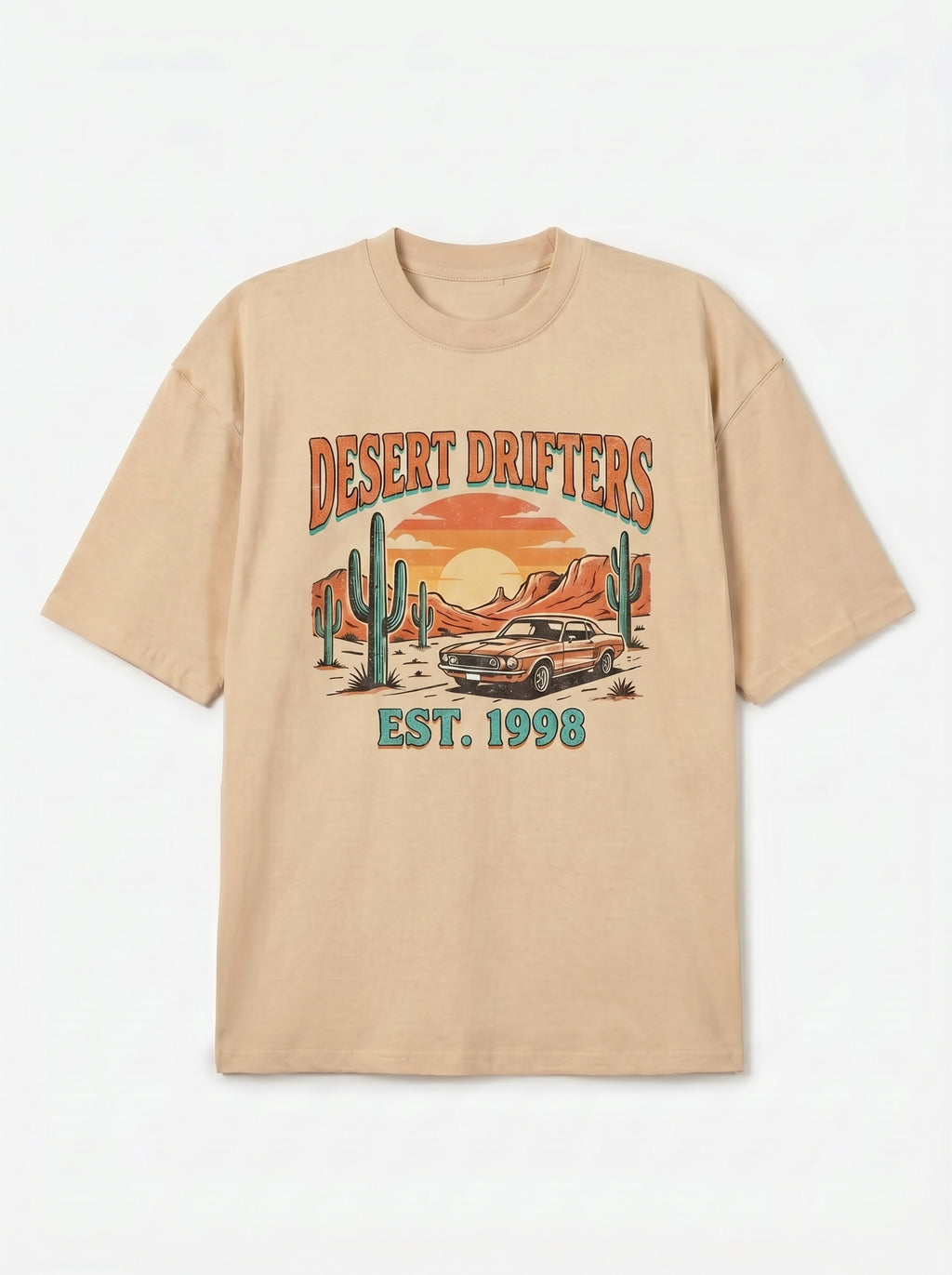 Men's Retro Surfboard Graphic Shirt | Boxy Fit Streetwear