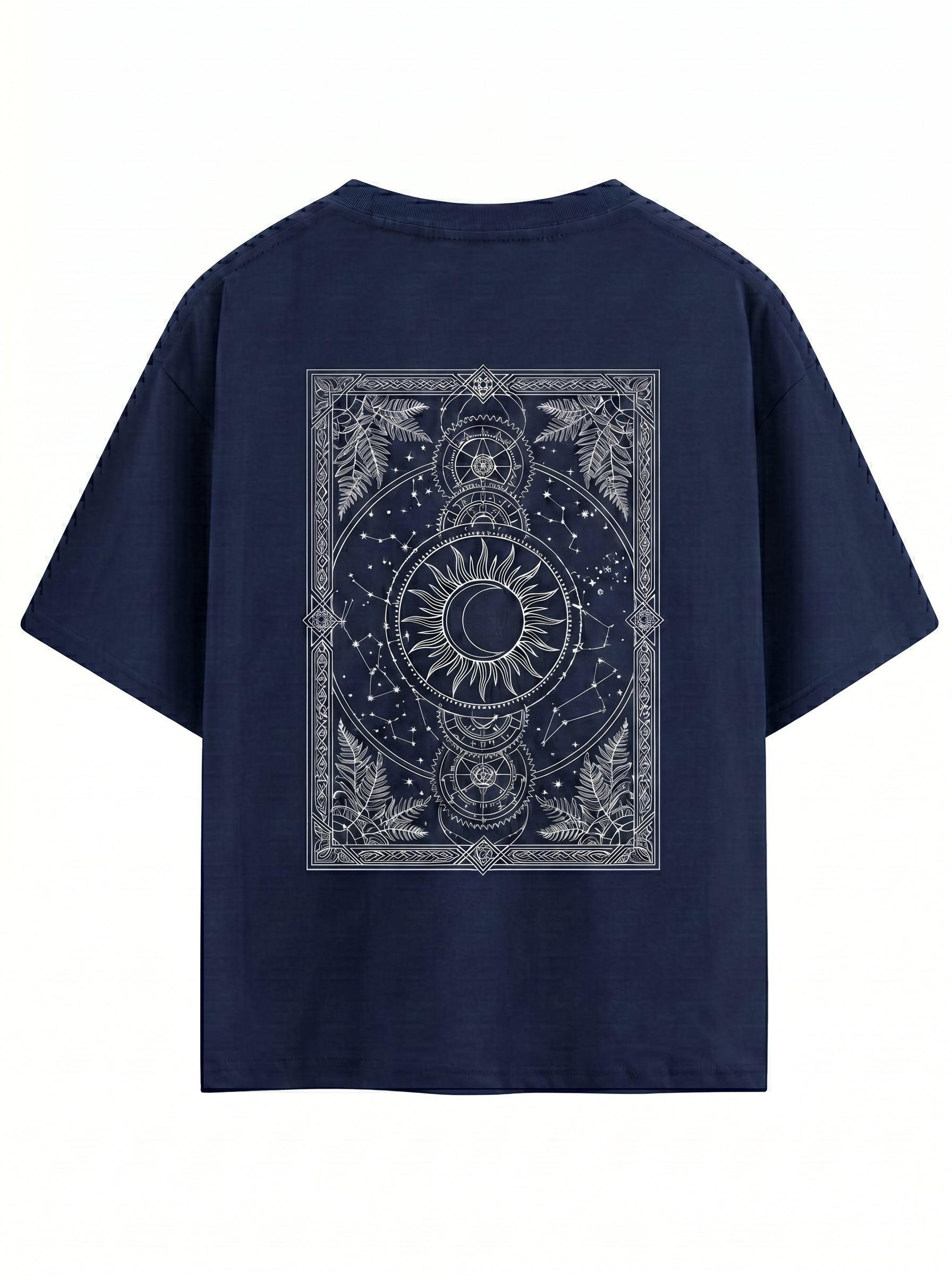 Celestial Sun & Moon Oversized Vintage Wash Tee