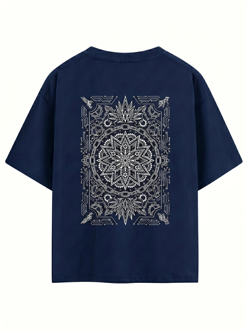 The Digital Mandala Drop-Shoulder Tee