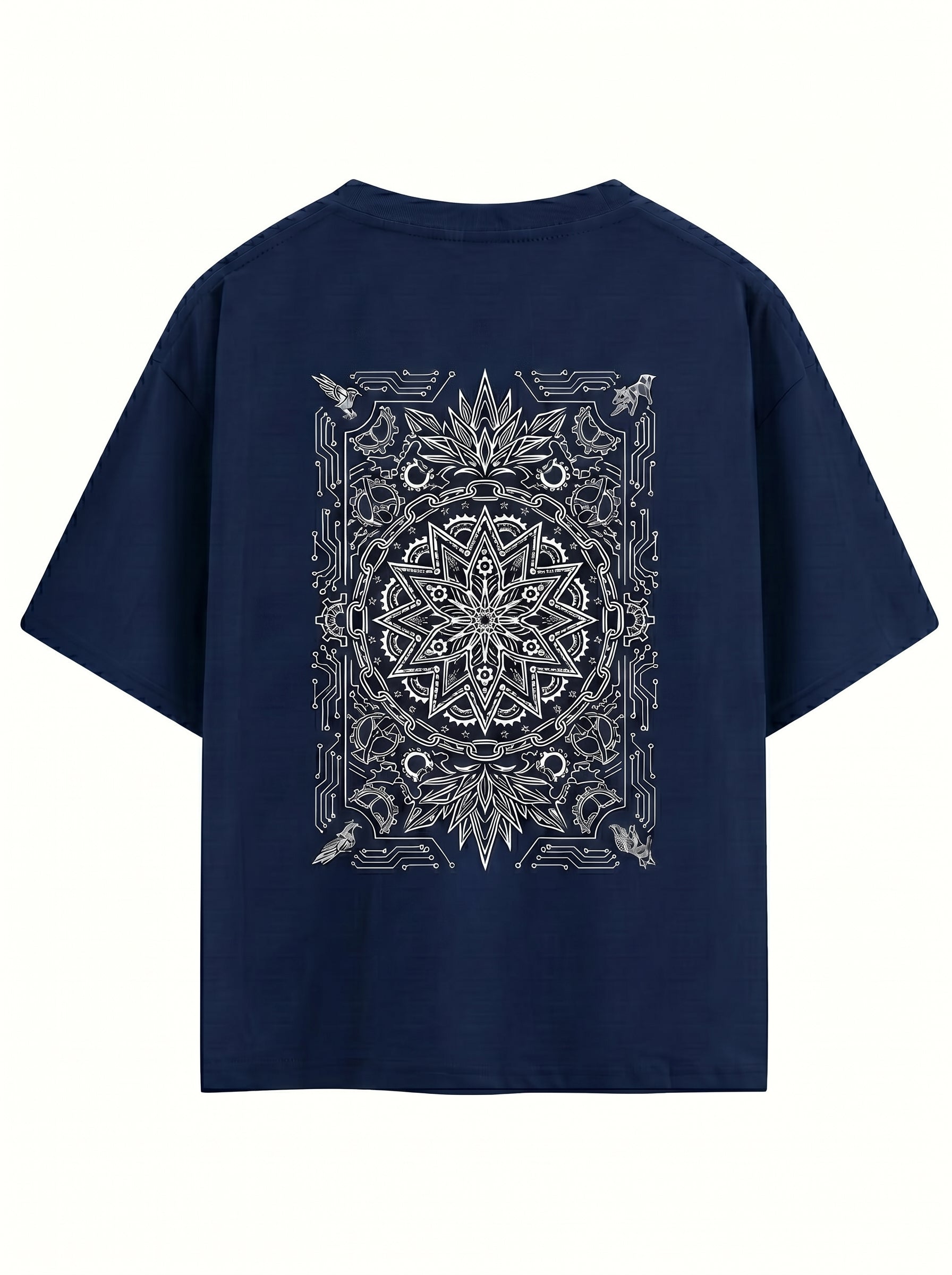 The Digital Mandala Drop-Shoulder Tee