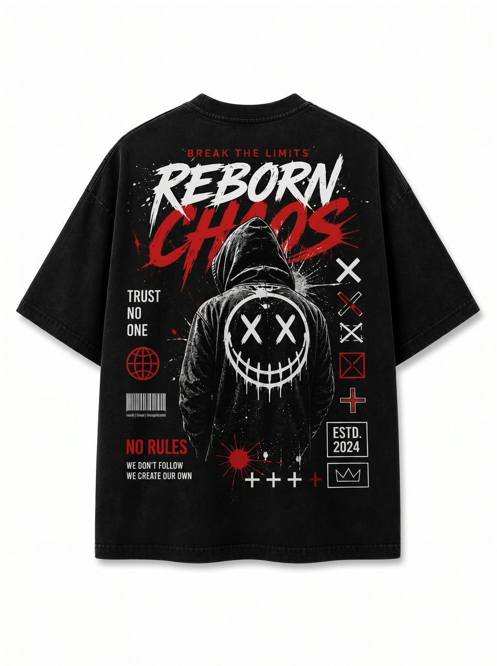 Reborn Chaos Oversized 100% Cotton Tee