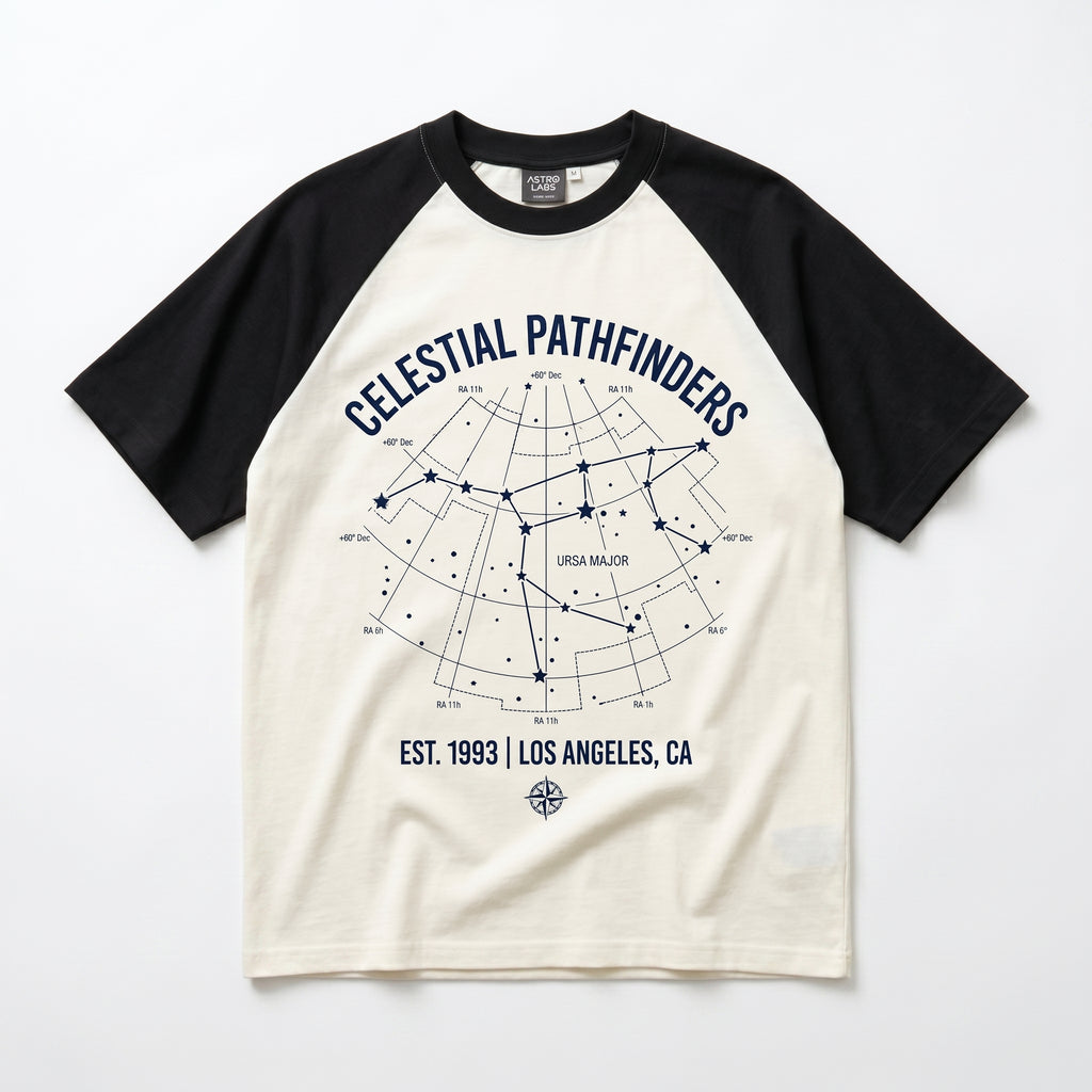 Celestial Pathfinders Star Map Raglan Tee