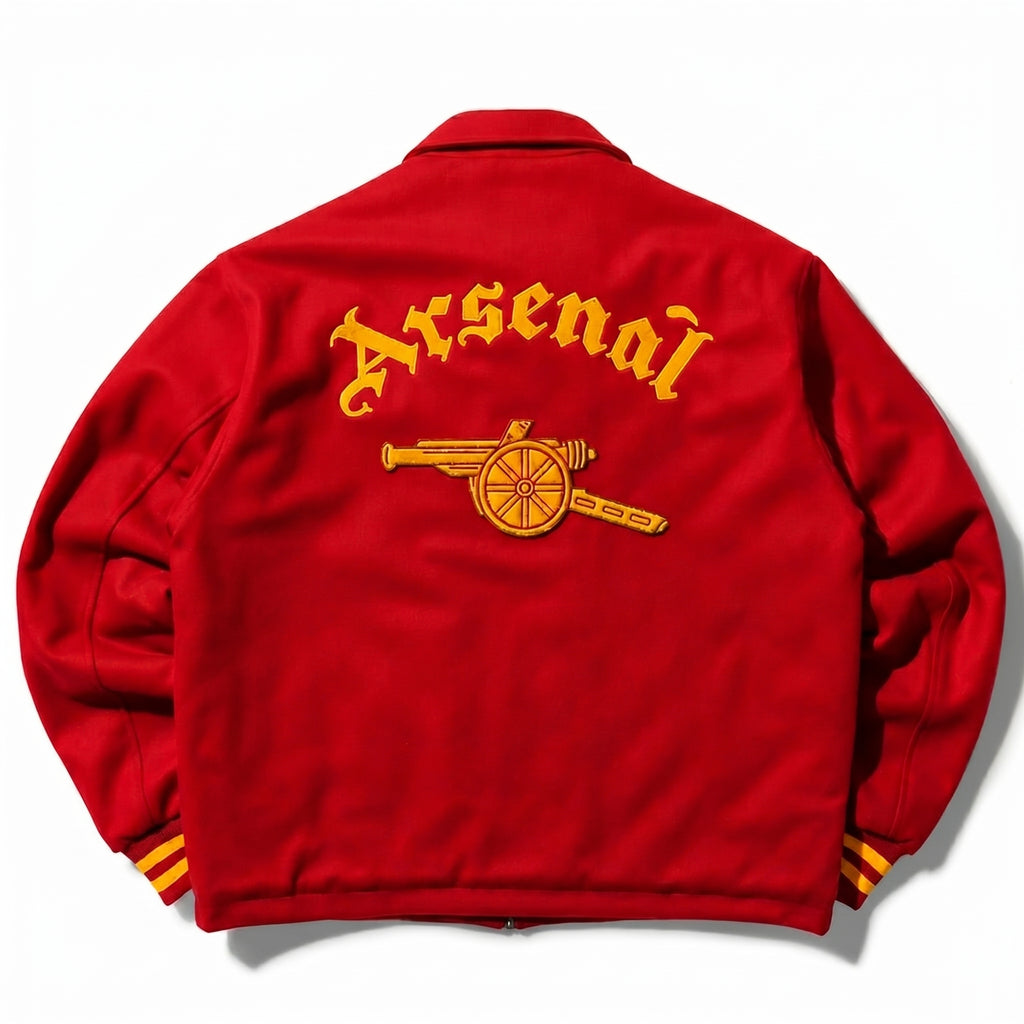 Retro Red Arsenal Bomber Jacket | Vintage Style "Aries" 1886 Cannon Coat