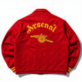 Retro Red Arsenal Bomber Jacket | Vintage Style "Aries" 1886 Cannon Coat