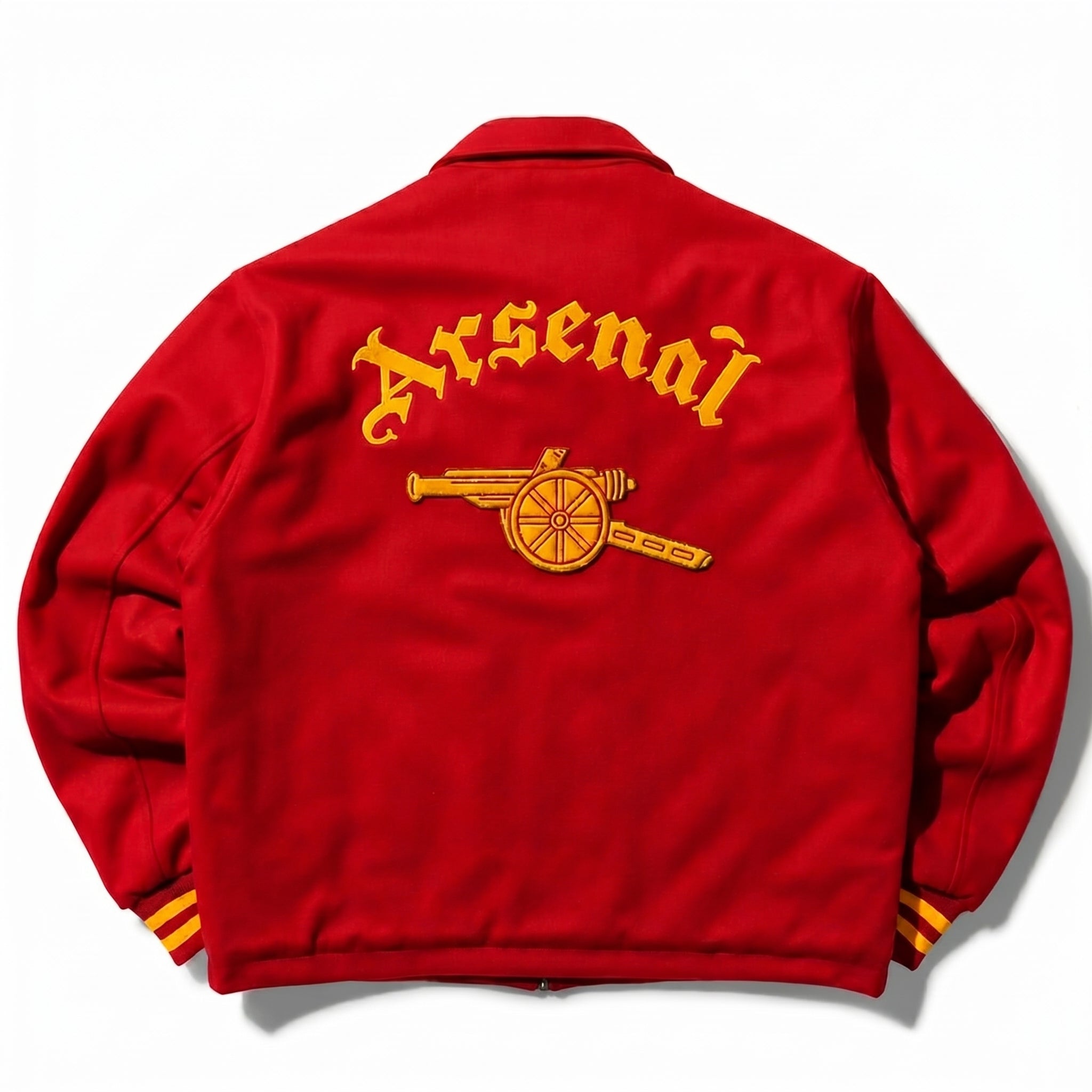Retro Red Arsenal Bomber Jacket | Vintage Style "Aries" 1886 Cannon Coat