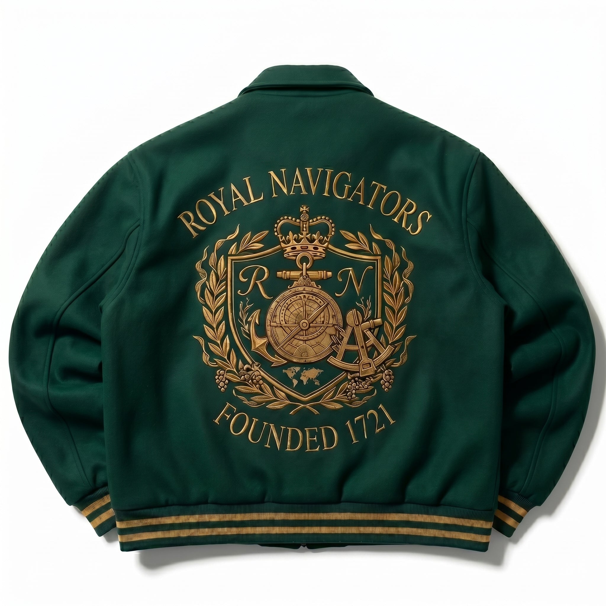 Royal Navigators Green Varsity Jacket