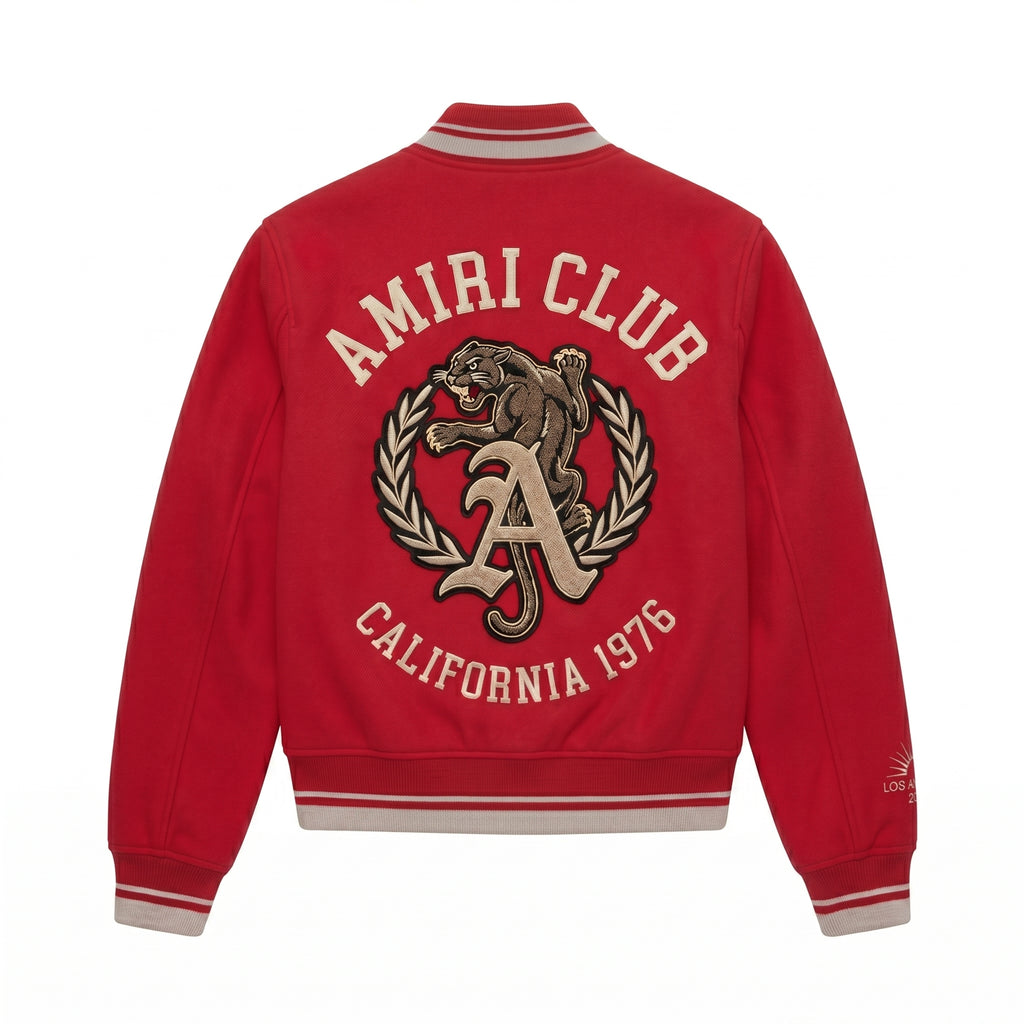 Red Panther Bomber Coat | 100 % Cotton Streetwear