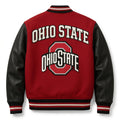 Red Varsity Jacket with Black Sleeves – Men’s Letterman Jacket
