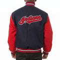 Navy & Red Letterman Jacket | Baseball Team Style Bomber