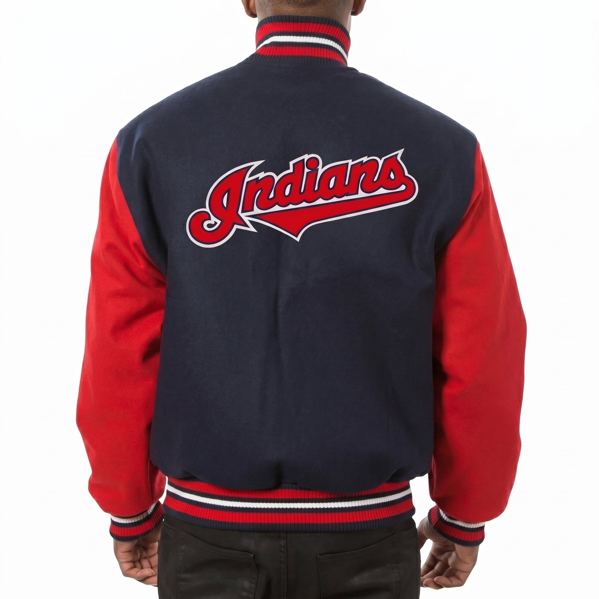 Navy & Red Letterman Jacket | Baseball Team Style Bomber