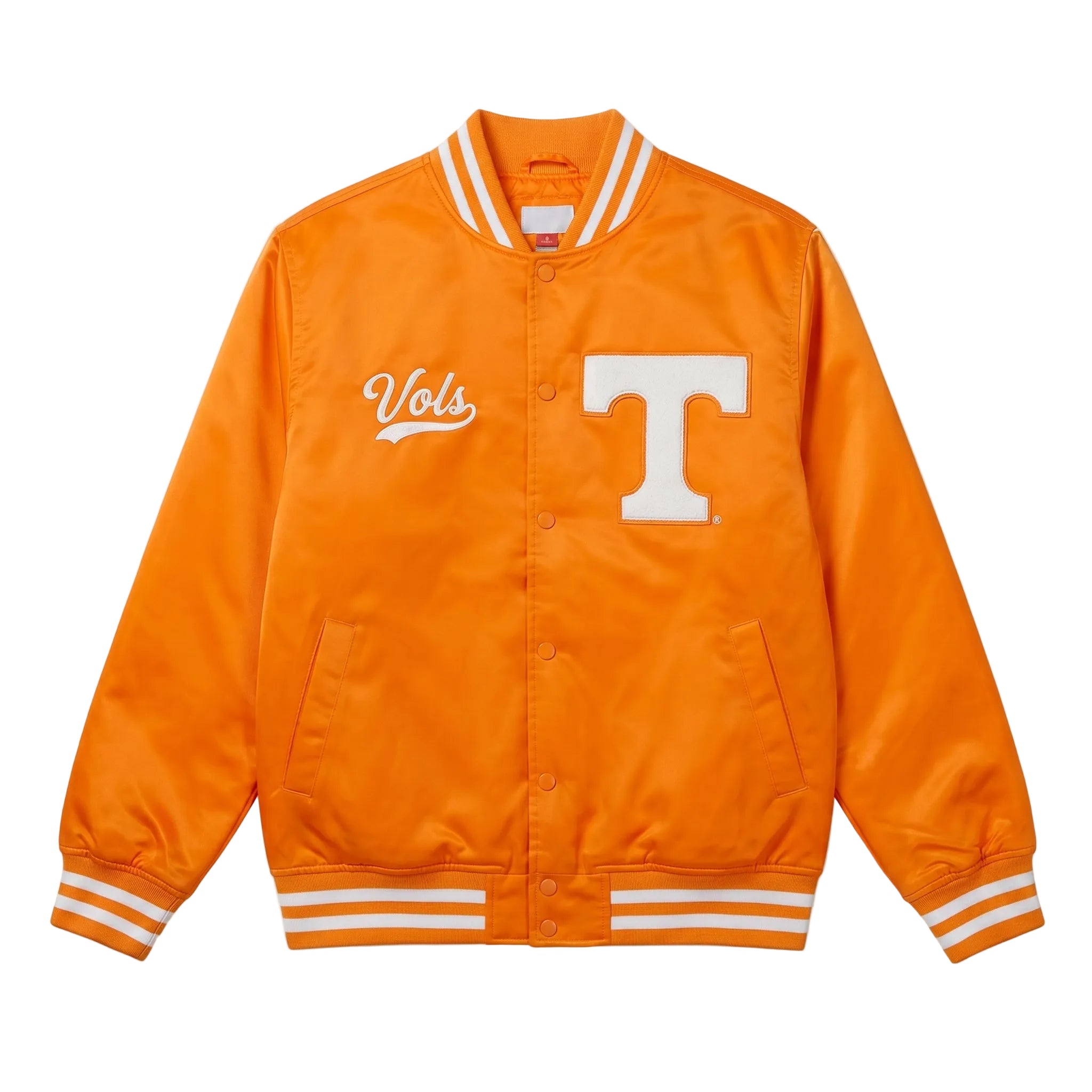 Tennessee Volunteers Orange Satin Bomber Varsity Jacket - Vols Game Day Letterman Jacket