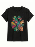 Tropical Bird of Paradise Graphic Tee women