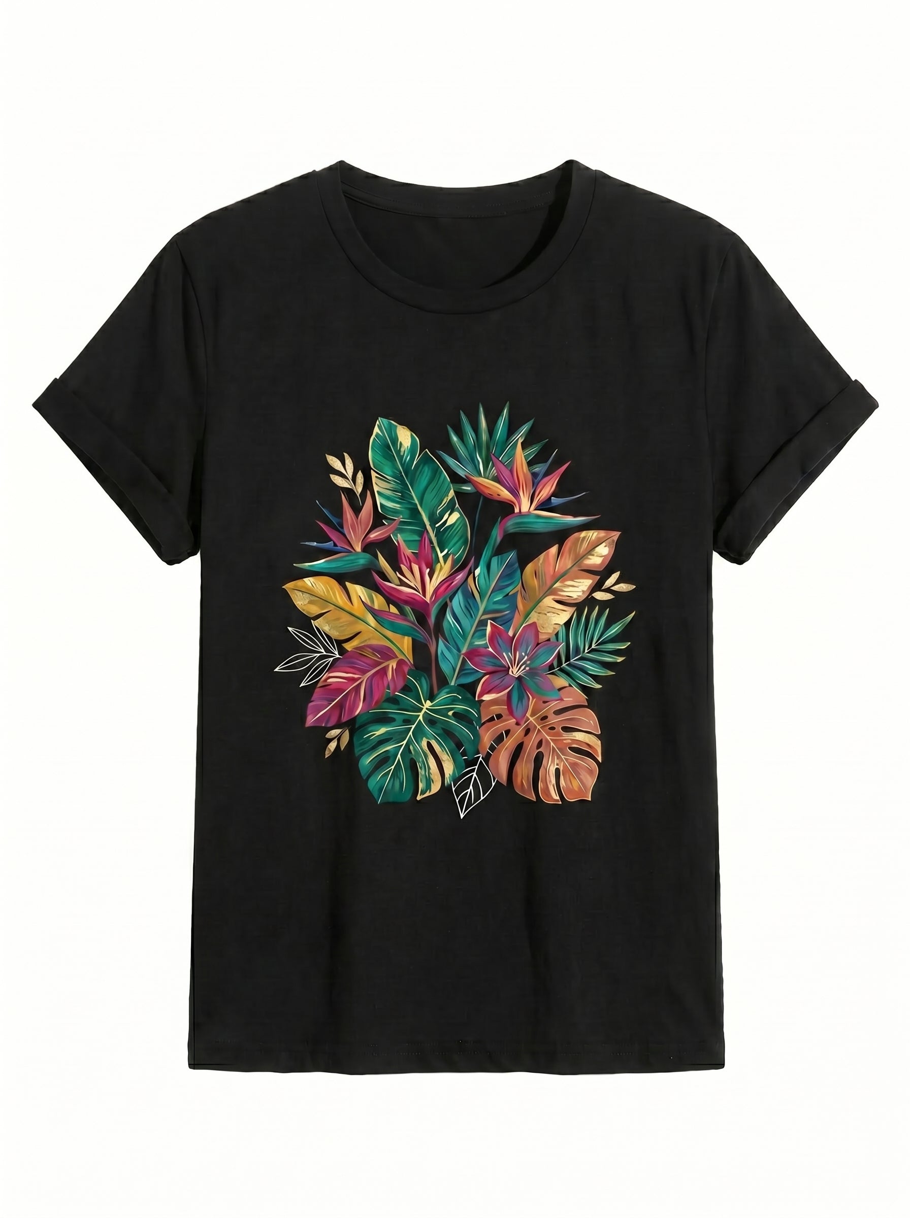Tropical Bird of Paradise Graphic Tee women