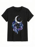 Celestial Moon Goddess Watercolor Graphic Tee