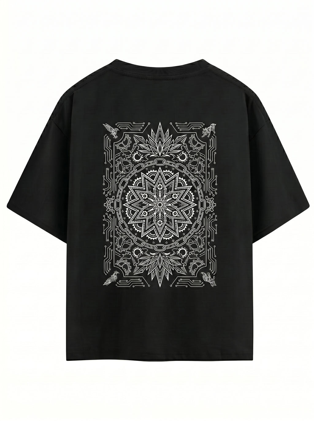 The Digital Mandala Drop-Shoulder Tee