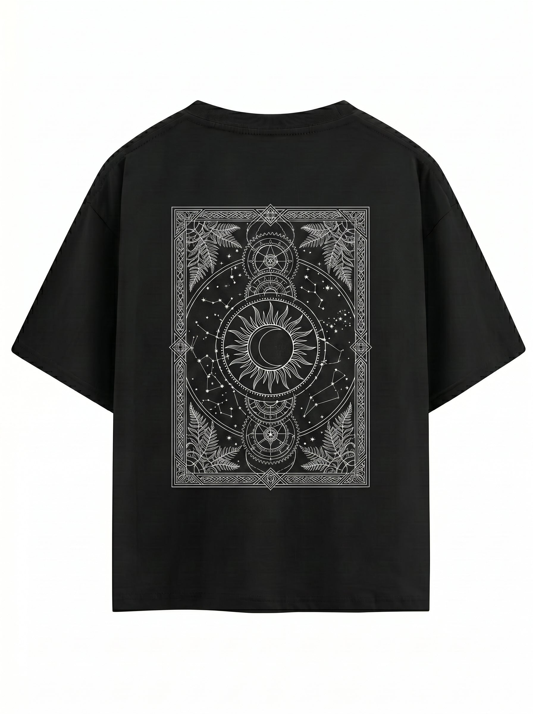 Celestial Sun & Moon Oversized Vintage Wash Tee