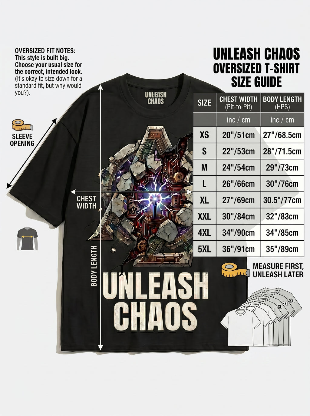 Unleash Chaos Back-Print T-Shirt | Distressed Urban Streetwear