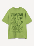 Oversized Wildflower Graphic T-Shirt – Botanical Streetwear Tee (Unisex XS–5XL)